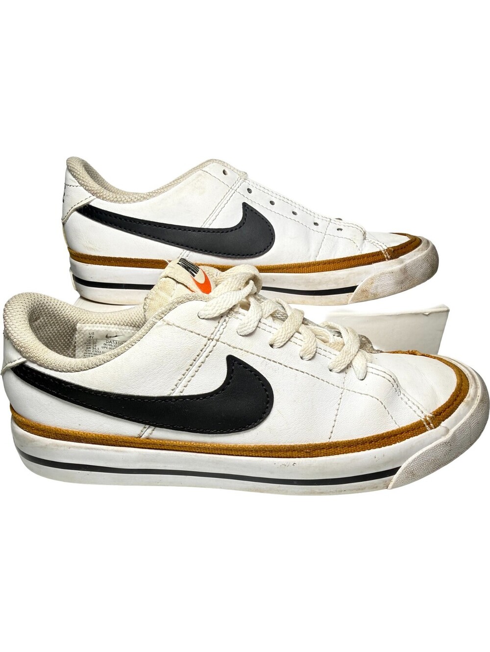 Nike Court Legacy GS White Black Desert Orchard DA5380-102 Size 4Y Womens 5.5